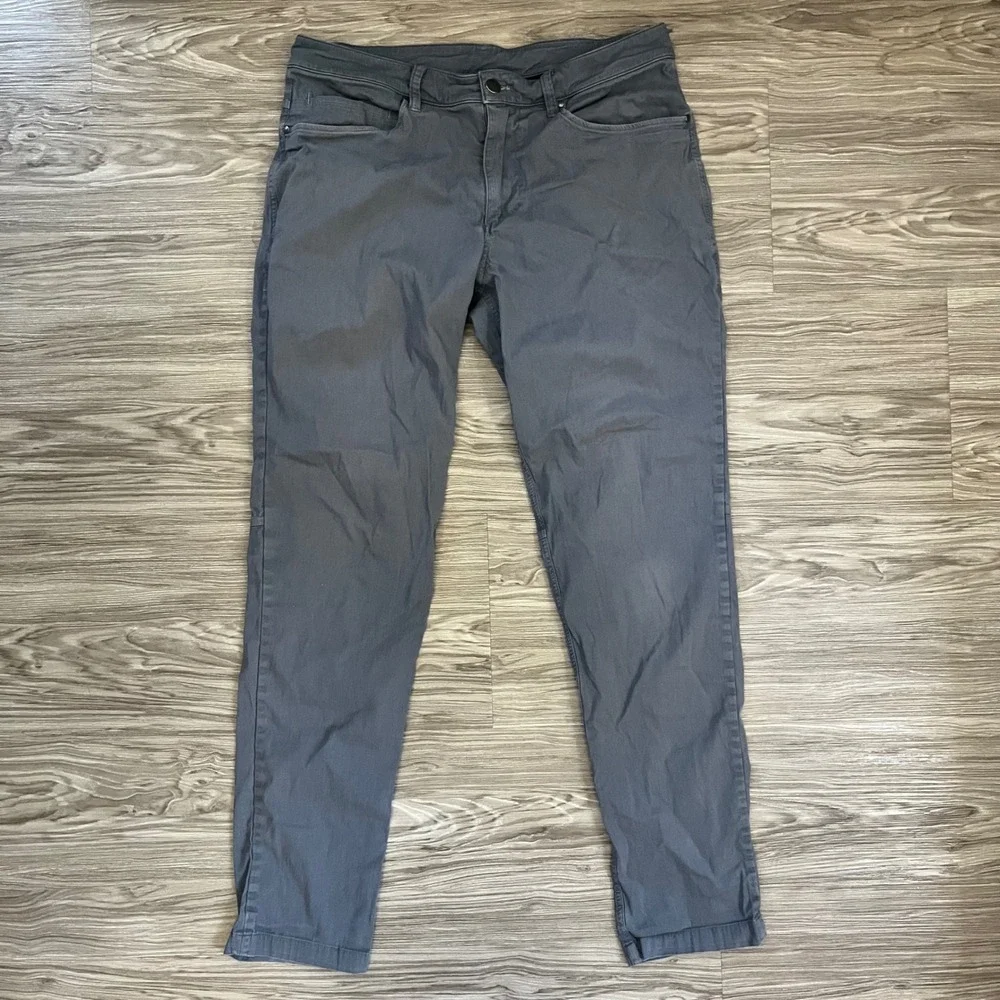 Lululemon ABC Pant Slim Fit Gray 5-Pocket Technical Trousers Mens 31x30